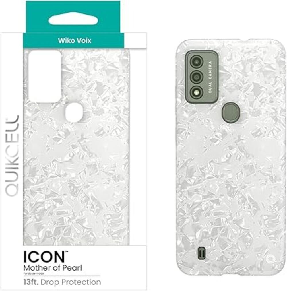 New Quikcell Wiko Voix ICON Fashion Case - Mother of Pearl